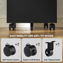 Vinsetto Steel File Cabinet with Lock and Wheels for Home Office