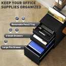 Vinsetto Steel File Cabinet with Lock and Wheels for Home Office