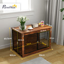 PawHut Dog Crate Furniture with Flip-up Top, 2 Doors