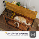 PawHut Dog Crate Furniture with Flip-up Top, 2 Doors
