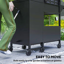 Outsunny 9.5 kW Gas Barbecue with 3+1 Burner, Storage Cabinet and Shelves