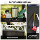 Outsunny 9.5 kW Gas Barbecue with 3+1 Burner, Storage Cabinet and Shelves