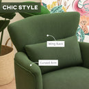 HOMCOM Armchair with Padded Seat and Backrest for Living Room, Green