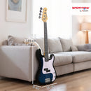 SPORTNOW 4 String Full Size Electric Bass Guitar for Beginner with Amp, Blue