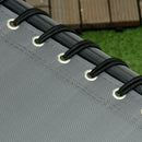 Outsunny Folding Sun Lounge W/ Reclining Back, Sun Lounge W/ Reading Hole - Beige/Grey