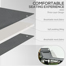 Outsunny Folding Sun Lounge W/ Reclining Back, Sun Lounge W/ Reading Hole - Beige/Grey