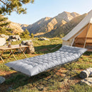 Outsunny Sleeping Mat, Foldable Camping Pad with Elastic Straps Light Grey