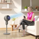 HOMCOM 9" Pedestal Cooling Fan With Adjustable Speed, Grey