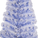 HOMCOM Artificial Fibre Optic Christmas Tree with Star Topper 6ft - White