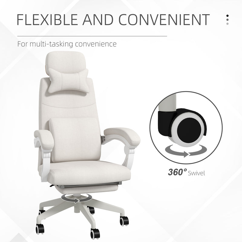 Vinsetto Home Office Chair Reclining Computer Chair w/ Lumbar Support