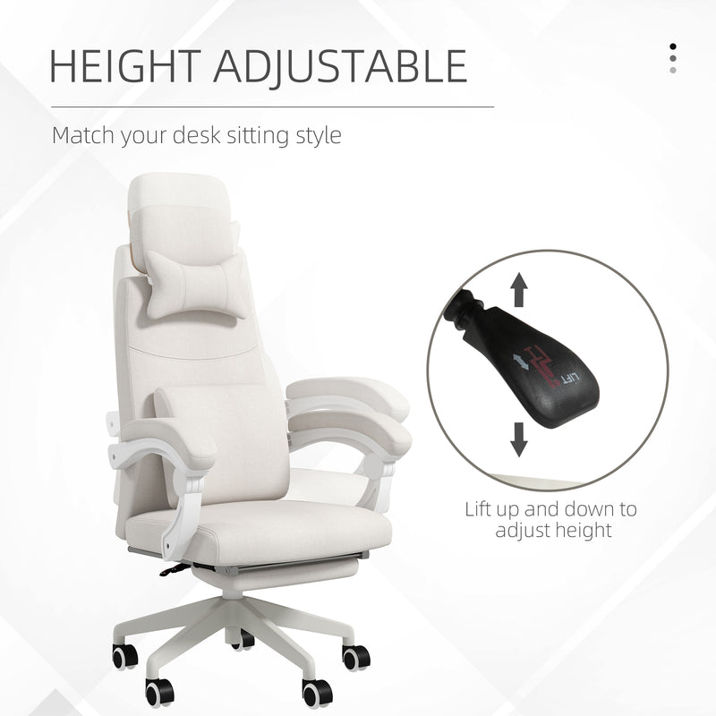 Vinsetto Home Office Chair Reclining Computer Chair w/ Lumbar Support