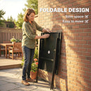 Outsunny Folding Square Garden Dining Table With Parasol Hole