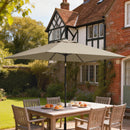 Outsunny Garden Parasol, Outdoor Umbrella With Tilt Function, Khaki