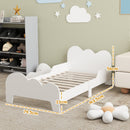 AIYAPLAY Cloud-Themed Toddler Bed with Safety Rails, 143.5 x 74.5 x 56cm
