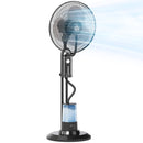 HOMCOM Spray Misting Fan, Pedestal Fan W/ Oscillation, Tilt, 4 Speeds