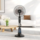 HOMCOM Spray Misting Fan, Pedestal Fan W/ Oscillation, Tilt, 4 Speeds