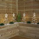 45cm Set Of 4 Light Up Spiral Christmas Tree Garden Path Lights With 100 Warm White LEDs