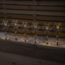 Set of 8 Battery Powered Light up Snowflake Christmas Path Lights with LEDs