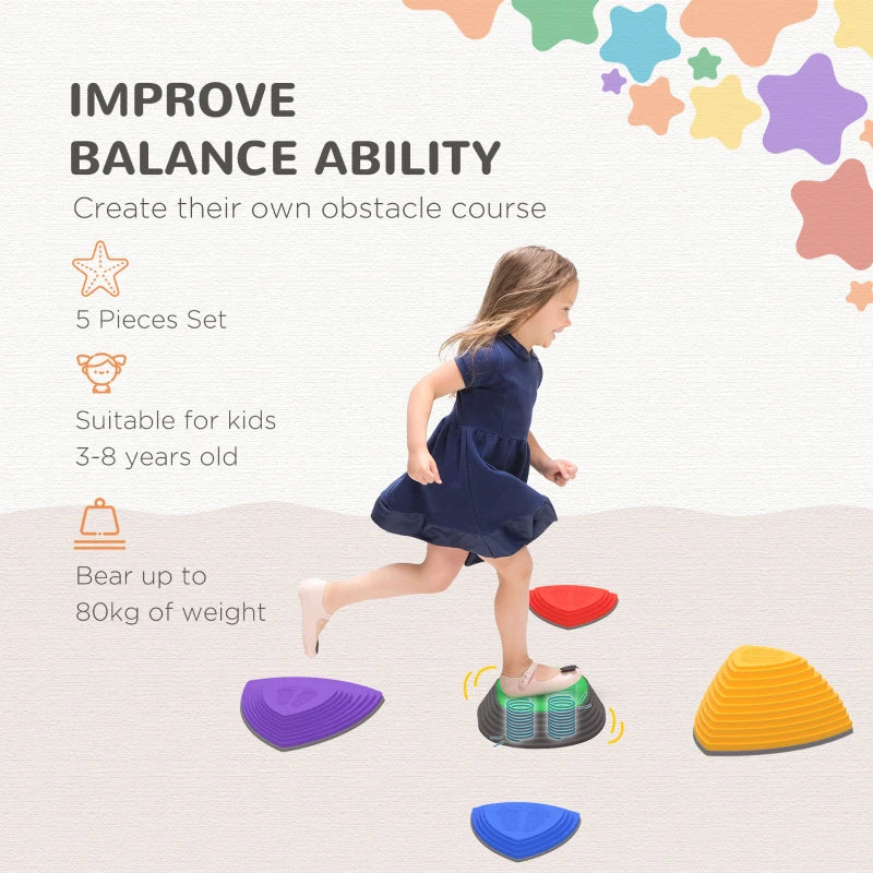 ZONEKIZ Balance Stepping Stones 5 Piece