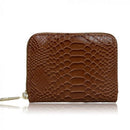 Snake Print Short Purse - Tan