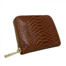 Snake Print Short Purse - Tan