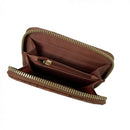 Snake Print Short Purse - Tan