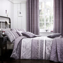 D & D Hanworth Duvet Cover Set In Heather
