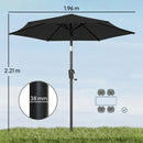 Outsunny Garden Parasol, 2m Outdoor Table Parasol Umbrella with Tilt