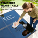 Outsunny Garden Dining Set, Outdoor Table and Chairs with Foldable Backrest