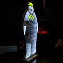 60cm Infinity Light up The Snowman Christmas Decoration with White LEDs on Wooden Base