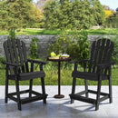 Set Of 2 Outdoor Bar Stool With Armrest