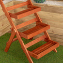 Outdoor 3 Tier Wooden Foldable Plant Display Stand