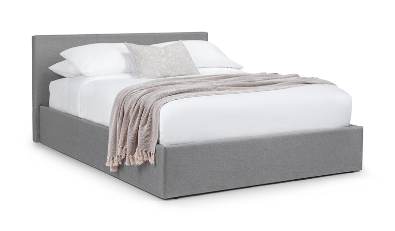 Rialto Ottoman Storage 135cm Double Bed - Light Grey