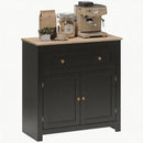 HOMCOM Sideboard, Kitchen Storage Cabinet w/ Adjustable Shelf, Drawer, Black