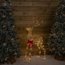 95cm Light up Gold Glitter Twist Christmas Reindeer with 94 Warm White LEDs
