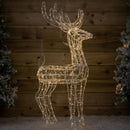 1.03m Light up Acrylic Christmas Reindeer Decoration with 1040 Warm White LEDs