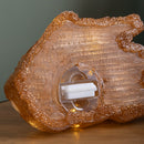27cm Battery Powered Light up Ice Frosted Christmas Doe & Fawn with Warm White LEDs