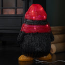 30cm Light up Acrylic Christmas Penguin with Scarf and 30 White LEDs