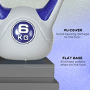 SPORTNOW 6kg Kettle Bell with Handle for Home Gym, Purple and Grey
