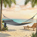 Outsunny Cotton Hammock, Soft Portable Swing Chair w/ Headrest