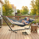 Outsunny Cotton Hammock, Soft Portable Swing Chair w/ Headrest