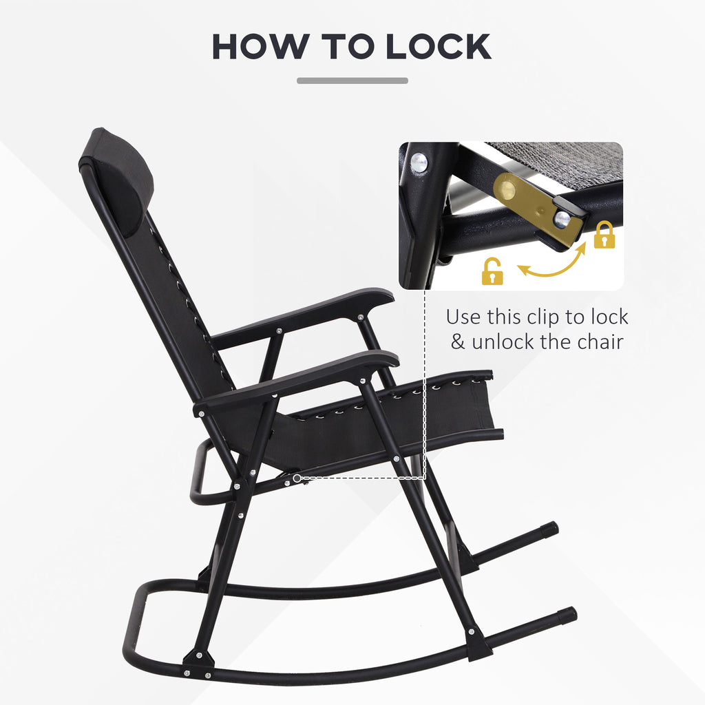 Adjustable Rocking Chairs Outsunny Garden Rocking Chair Folding Outdoor Adjustable Rocker Zero-G