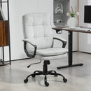 HOMCOM Office Chair, Computer Desk Chair with Dual-Layer Padding, Grey
