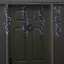 4.8m x 0.5m 425 LED Frosted Cluster Curtain Christmas Lights in White