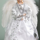 30cm White & Silver Christmas Tree Top Fairy Angel House Decoration Ornament