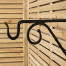 35cm Black Metal Heavy Duty Twisted Garden Patio Wall Bracket Hook for Hanging Planter