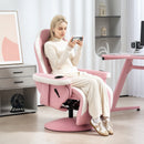 HOMCOM Manual Recliner Armchair PU Sofa Chair W/ Footrest & 135° Reclining Salon Chair