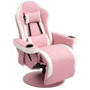 HOMCOM Manual Recliner Armchair PU Sofa Chair W/ Footrest & 135° Reclining Salon Chair
