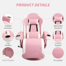 HOMCOM Manual Recliner Armchair PU Sofa Chair W/ Footrest & 135° Reclining Salon Chair