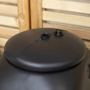 100L Slim Space Saver Water Butt With Lid & Tap Carry Handles in Black